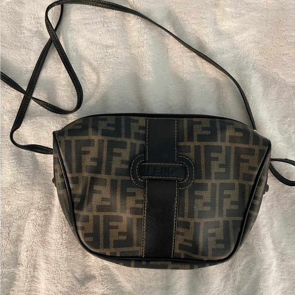 RARE VINTAGE FENDI POCHETTE ZUCCA BAGUETTE BAG